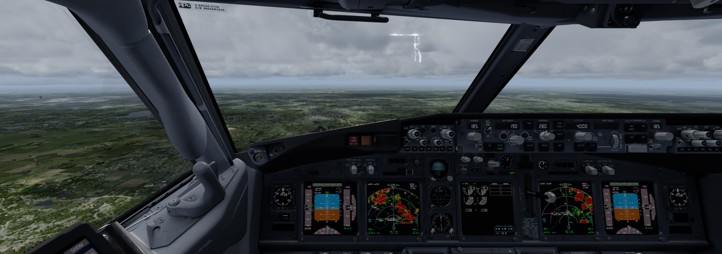 Dodging stormy weather approaching KMCO.